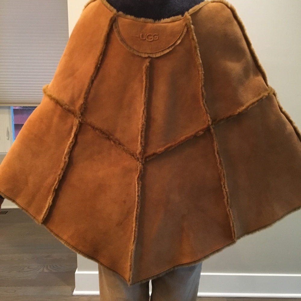 UGG shearling cape with pockets